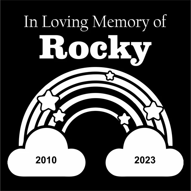 Pet Memorial Stone, Dog Memorial, Pet Grave Marker, Pet Headstone Rainbow Bridge