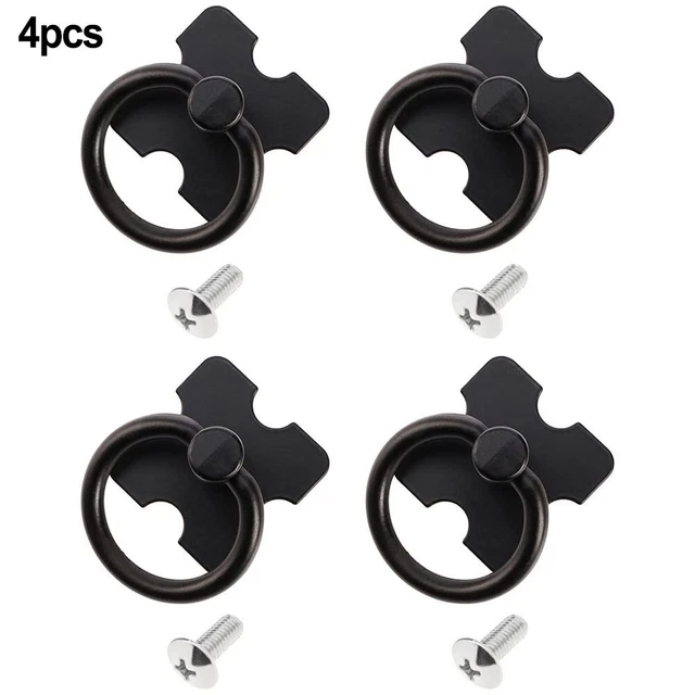 Boutons de tiroir tire poignées de meubles pièces ménagères noires/argent ro