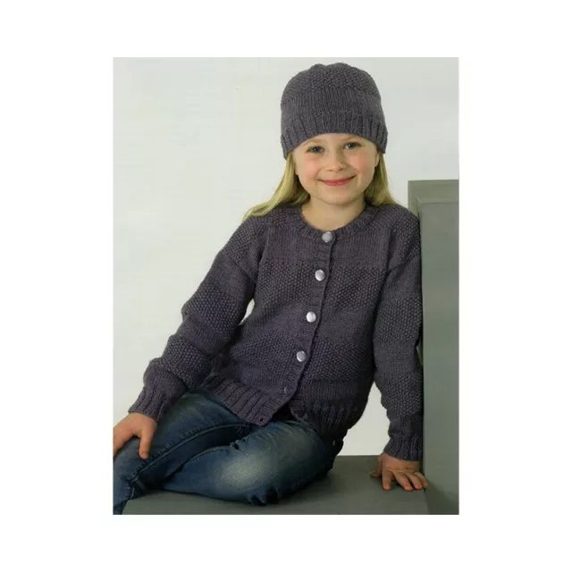 Knitting Pattern James C Brett JB182 Children's DK Cardigan & Hat