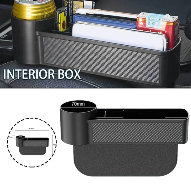 Car Seat Gap Filler Phone Holder Cup Storage Box Organizer Key Wallet Container