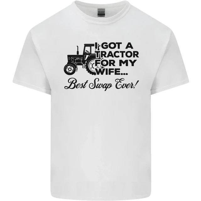 Tractor for My Wife Best Swap Ever Farming Mens Cotton T-Shirt Tee Top