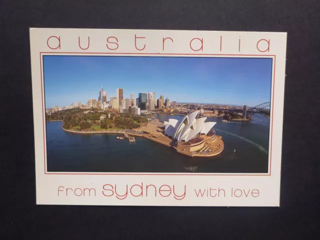 Retro Australian Postcard- Sydney Opera House Aerial View