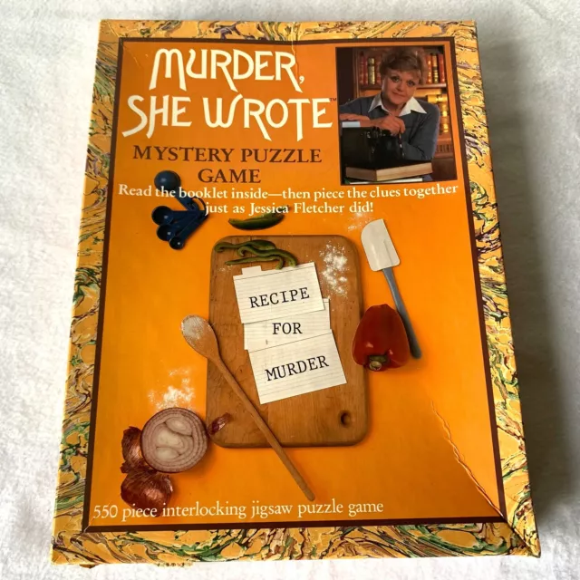 Murder She Wrote Mystery Puzzle Game “Recipe for Murder” 1984 Vintage COMPLETE