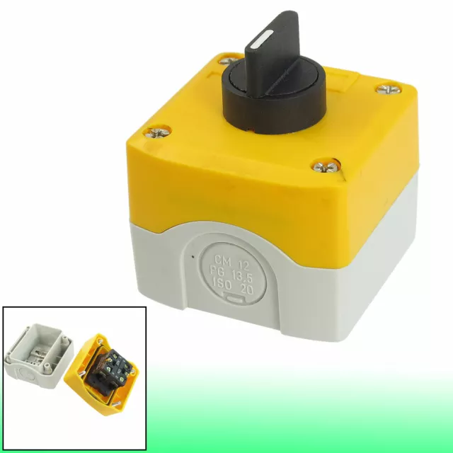 ON/OFF/ON Latching 3 Position Rotary Selector Push Button Switch 240V 3A