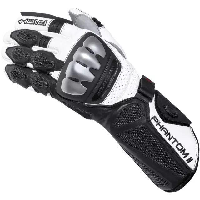 Held Phantom II Handschuh schwarz / weiß Motorradhandschuh Racing Sport Race
