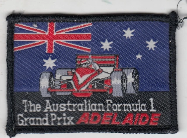 Patch Tissé Vintage Grand Prix Adelaide F1 - Rare - Années 80