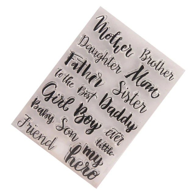 Clear Stamp DIY Letter Scrapbook Stamps Transparent Seal Craft Silicone