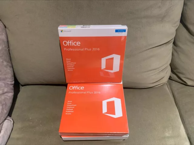 Office 2016 Professional Pro Plus For 1 Pc only -Lifetime - DVD +Key Card Sealed