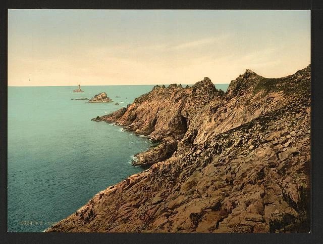 Pointe du Raz Douarnenez France c1900 OLD PHOTO
