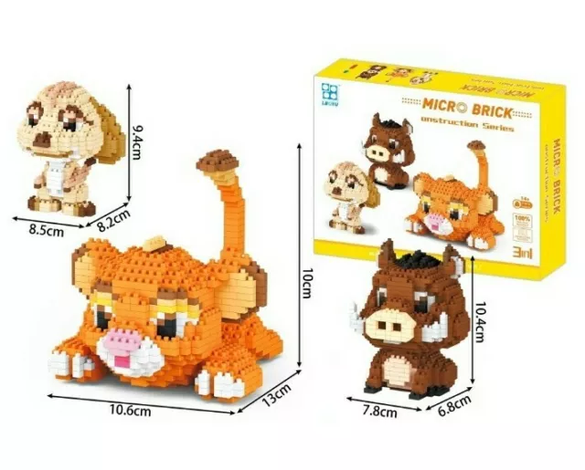 LE ROI LION Mini Bloc construction Pumba Timon Et Simba A