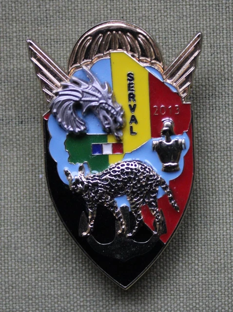 ANCIEN INSIGNE + Cuir Regiment De Transmissions Cie Trans Rita Opex