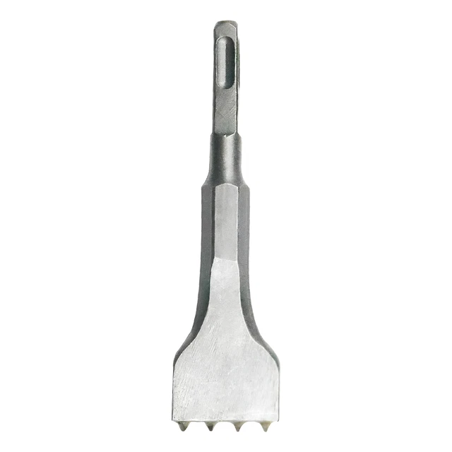 65A Shank 6 Inch Wide Floor Scraper Chisel Bit - 24" Long Alloy Steel Jack Hammer Drill Bit Blade Scraper, Spring-Loaded Bolt Reinforcement, Removal