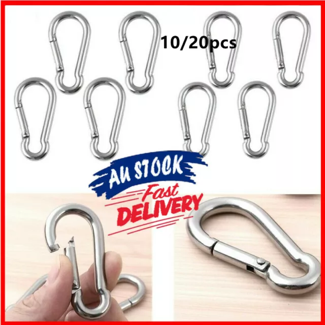 10/20pcs Snap Hook Zinc Carabiner Karabiner Clips Snap Spring Clip Hook Carabina