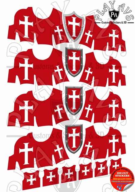 Autocollants Playmobil Chevaliers Médiévaux - Stickers Neufs Fabriqués En Espagne