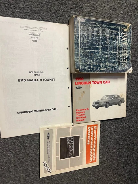 1990 Lincoln Town Car Service Repair Workshop Shop Manual Set W EWD +