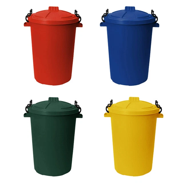COLOURFUL 50L LARGE Heavy Duty Plastic Bin , Storage Unit with Locking