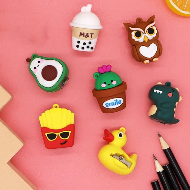 Animal Shape Mini Pencil Sharpener With Keychain Pencil Cutter Kawaii  Children