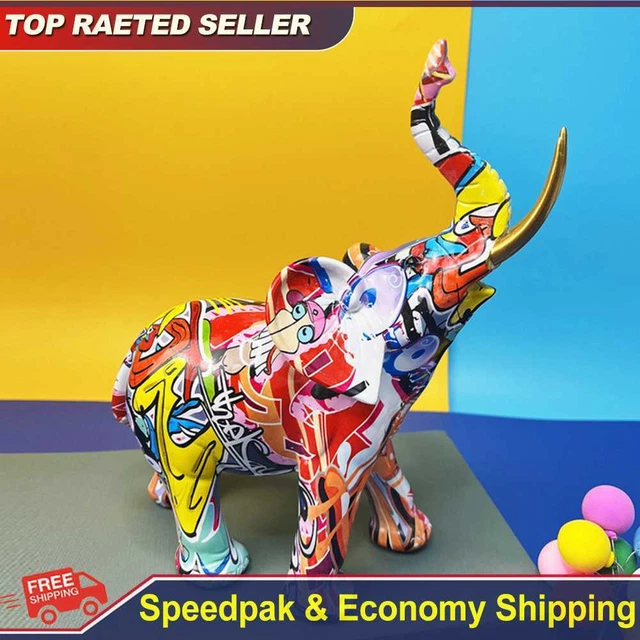 Resin Animal Statue Art Desktop Ornaments Colorful Handicrafts for Office Porch