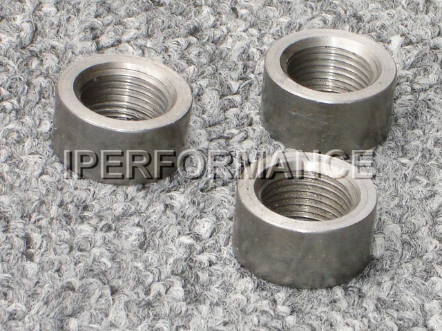 3 (Three) O2 Sensor Bungs (Steel), M18 x 1.5 Thread, Weld On, Oxygen Sensor Bung
