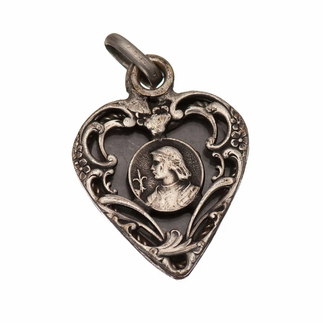 Pendentif Ancien Porte-photo Reliquaire En Forme De Cœur - Occasion - Vintage
