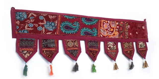 Indiano patchwork Toran Finestra Decorativa Valances Porta Decorazione Casa Appesa da Parete