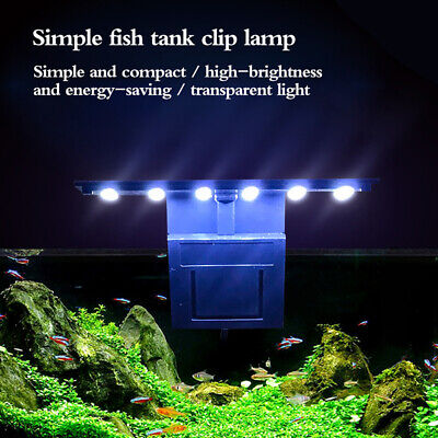 Lámpara ultradelgada led para acuario pinza para pecera planta acuática paisajismo KP