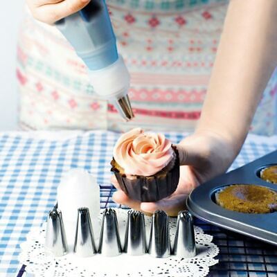 Herramientas de crema 16 piezas boquillas de tuberías de flores de acero inoxidable puntas de pastelería decoración de pasteles