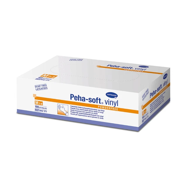 Guantes desechables de vinilo Peha-soft, sin polvo