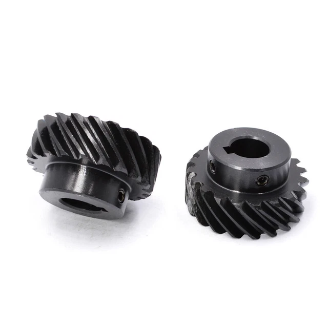 45# Steel Helical Gear 2 Mod 15 Teeth Blackened Pinion Transmission Gears