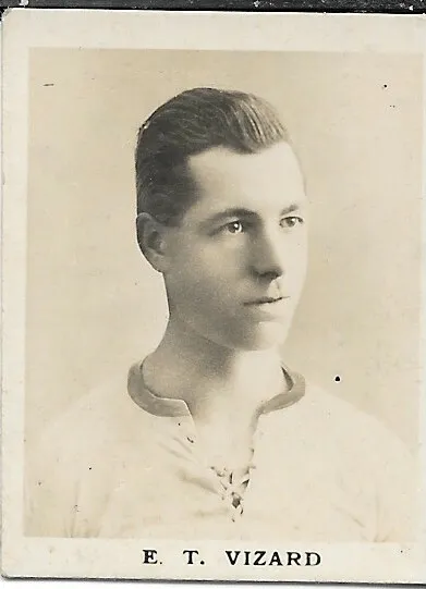Fußballkarte: Ted Vizard Bolton 1922 Cricketspieler & Fußballer DC Thomson