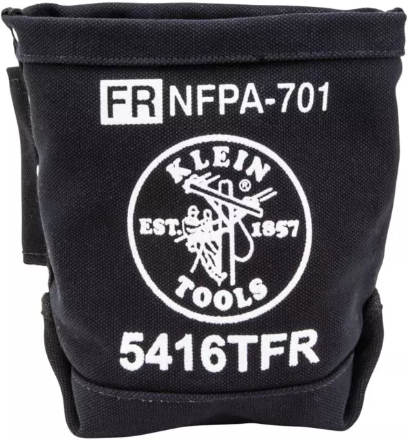 Klein Tools 5416TFR Tool Bag, Flame Resistant Canvas Bag for Bolt Storage with D