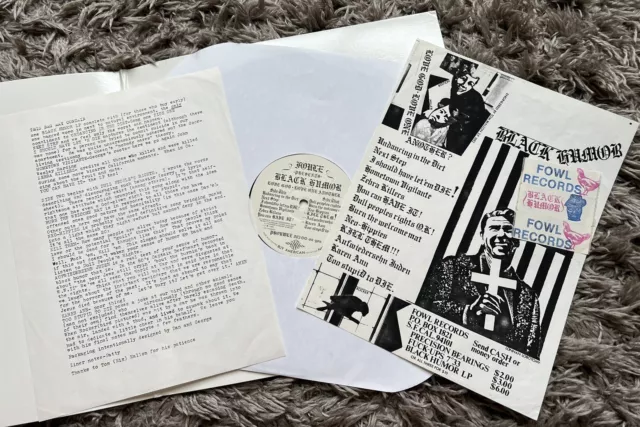 Black Humor Love God... LP OG Rare Punk KBD W/ Inserts & Stickers Misprint