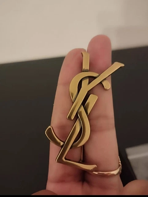 YSL YVES SAINT Laurent Golden Pin Brooch $49.97 - PicClick CA