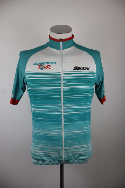 Maillot De Cyclisme Vintage SANTINI – Homme – Taille L – Vert – Manches Courtes