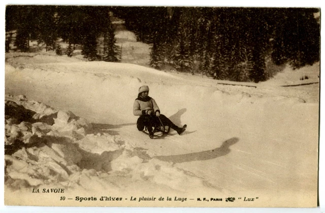 CPA 73 Savoie Sports d' Hiver Plaisir de la luge animé