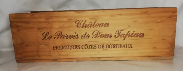 Antike Dose aus Holz Château Der Vorplatz Von Dom Tapiau Rippen Bordeaux Vintage