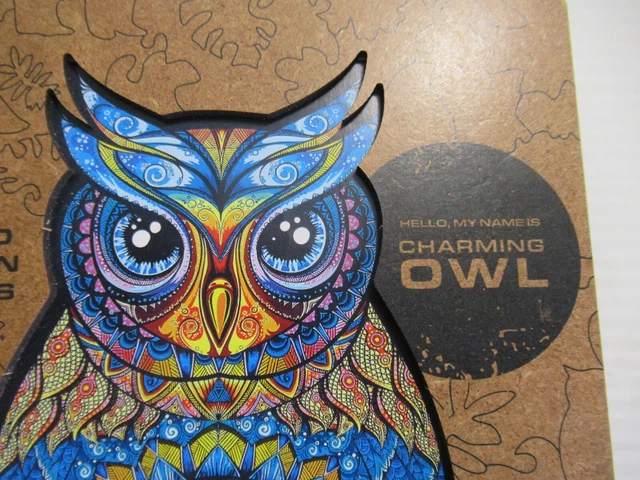 Unidragon Charming Owl Wooden Puzzle 187 Puzzle Medium Size 2