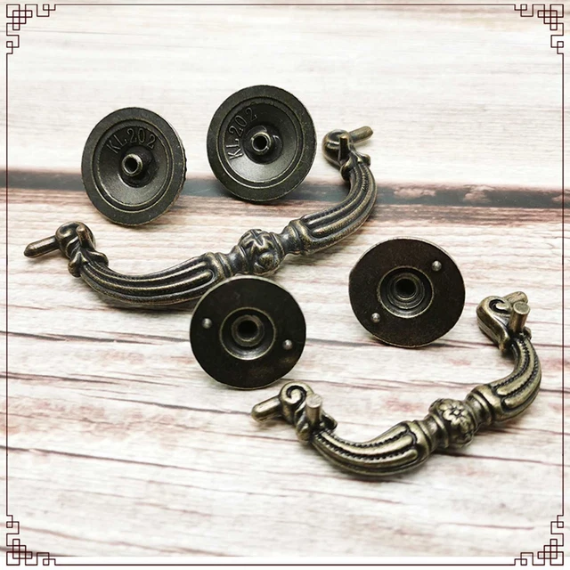 Furniture Cabinet Knobs Antique Bronze Cupboard Wardrobe Drawer Door Pull Handle