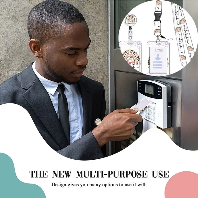 Da Collo Custodia Impermeabile Per Badge E Carte - Plastica Rigida Con Cordino Porta Badge Da Collo - Foto 12