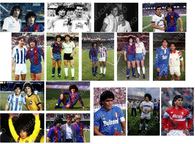 POSTER MARADONA FC BARCELONA SEVILLA NAPOLI BOCA JUNIOR Football Maillot ++ EUR 41,99 - FR