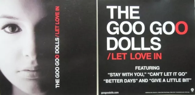 Goo Goo Dolls 2006 Let Love In 2 Sided promo poster/flat Flawless New Old Stock