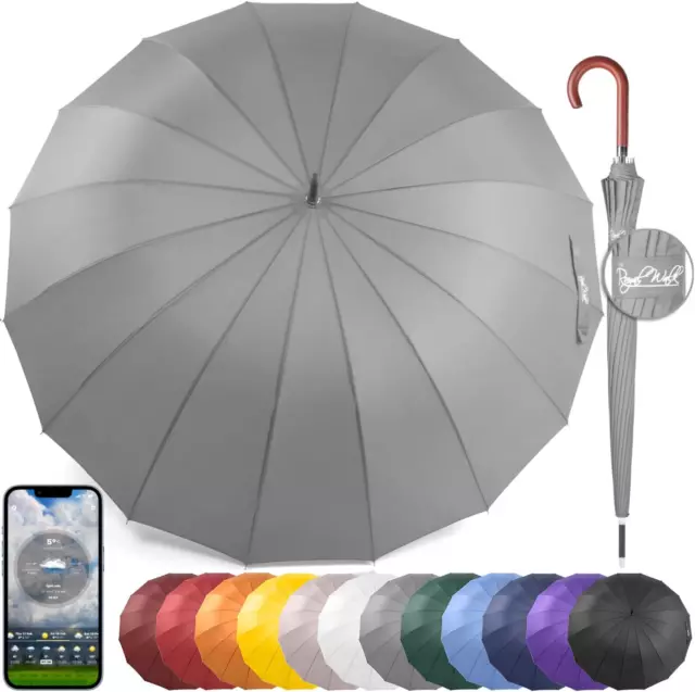 Windproof Large Umbrella for Rain 54 Inch Automatic Open for 2 Persons Wind...