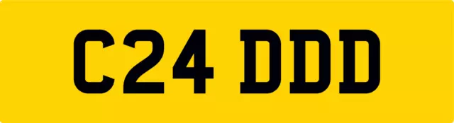 C24 Ddd Triple Digit Neat Old Age Cover Car Reg Number Plate D Dd Cadd Dee Names