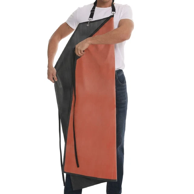 Thick Waterproof Rubber Black Vinyl Apron for Men 39 Heavy Duty Long C...