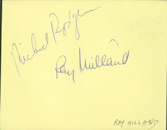 Richard Rodgers - Autograph Co-Signed By: Ray Milland, Joe De Santis