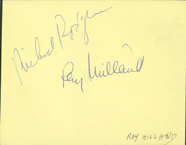Richard Rodgers - Autograph Co-Signed By: Ray Milland, Joe De Santis