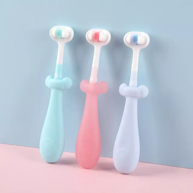 3 Pcs Children Toothbrush Toddler Children's All Around for Kids Handle