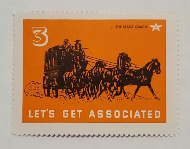 #3 The Stage Coach - Let’s Get Associated - 1938 Poster Stamp
