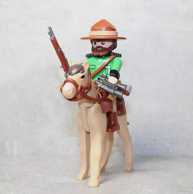 playmobil canadian mounty park police  mounted police western