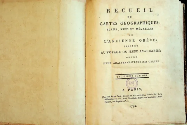 Jean-Jacques / Recueil De Cartes Geographiques Plans Vues Et Medailles De 1790